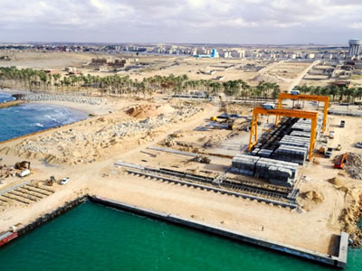 Al Arish desert landscape and palms